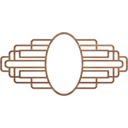 Ekena Millwork Elizabeth Wood Fretwork Prcd Ceiling Medallion, Walnut, 32"W x 16"H x 8 3/4"IW x 15 1/8"IH x 3/8"T CMWP32X16X0375EBWA